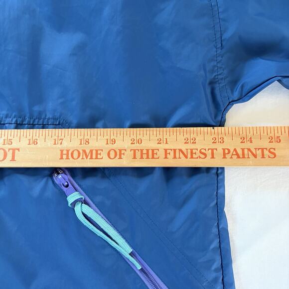 Vintage Eastern Mountain Sports Nylon Blue Rain Jacket Windbreaker Size Large - Picture 16 of 16